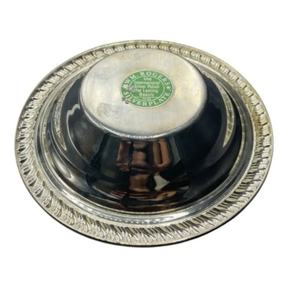 Wm. Rogers Silverplate Rope Edge Round Bowl 6.5